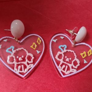 New Colorful Acrylic Hollow DogEarrings Super Fun